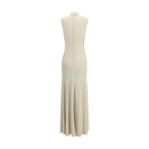 Self-Portrait Gold Viscose Casual Dress